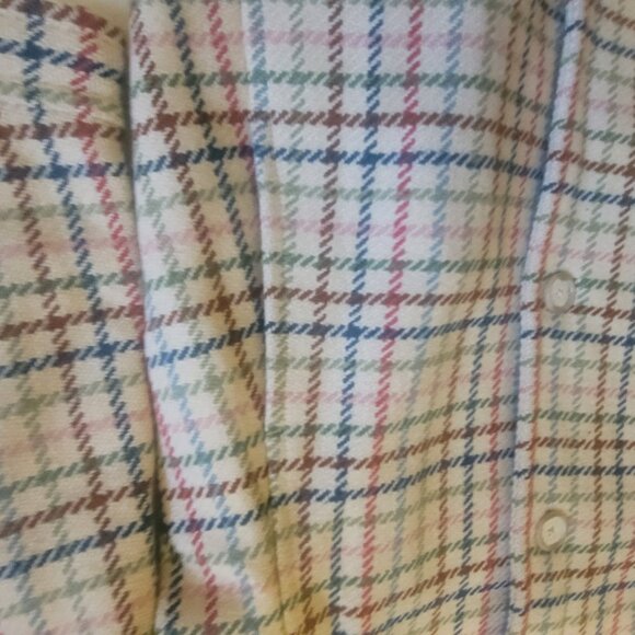 Coach Plaid Tweed Wool Coat Jacket Multicolored Women's size Large (L) - Picture 4 of 16